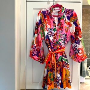 Impeccable Pig blousy mini dress OSFM